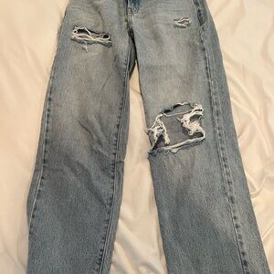 PacSun 90s Straight Jean Light Blue Distressed Women’s Jeans Size 23